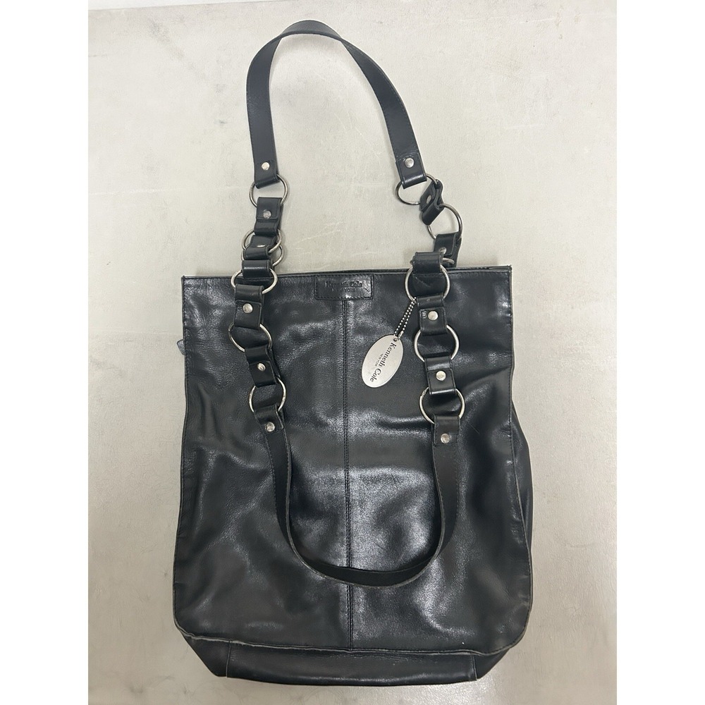 Vintage Kenneth Cole Bag Black messenger/ Office Large Leather Purse